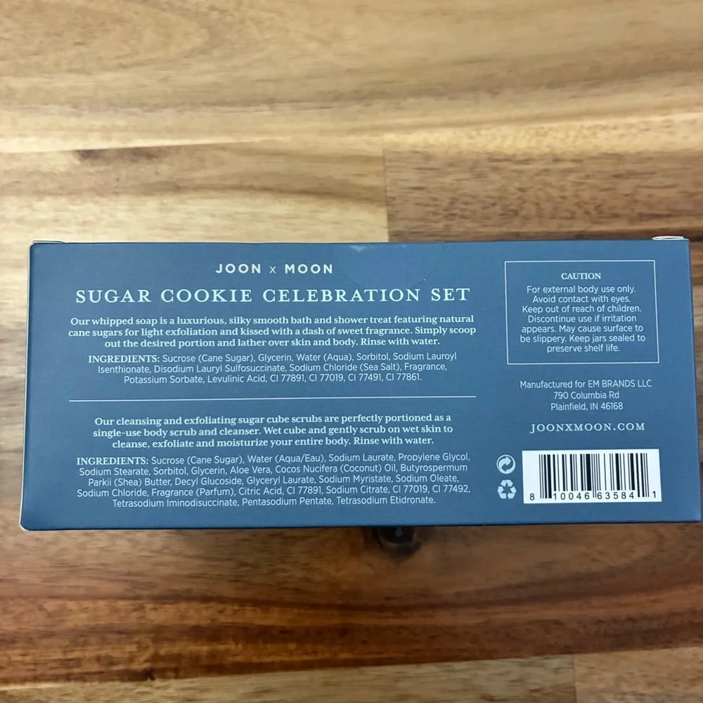 Joon X Moon Sugar Cookie Whipped Soap & Sugar Cube Scrubs Set New in Sealed Box